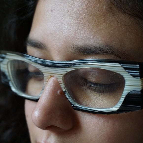 Theo Judy Black and White Acrylic Reading Eyeglasses - Picture 9 of 13